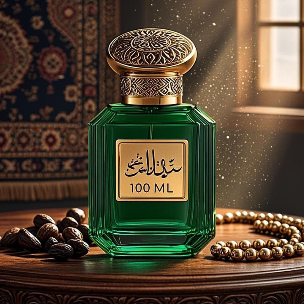 Jamaran — parfum Maoun en flacon cristal émeraude