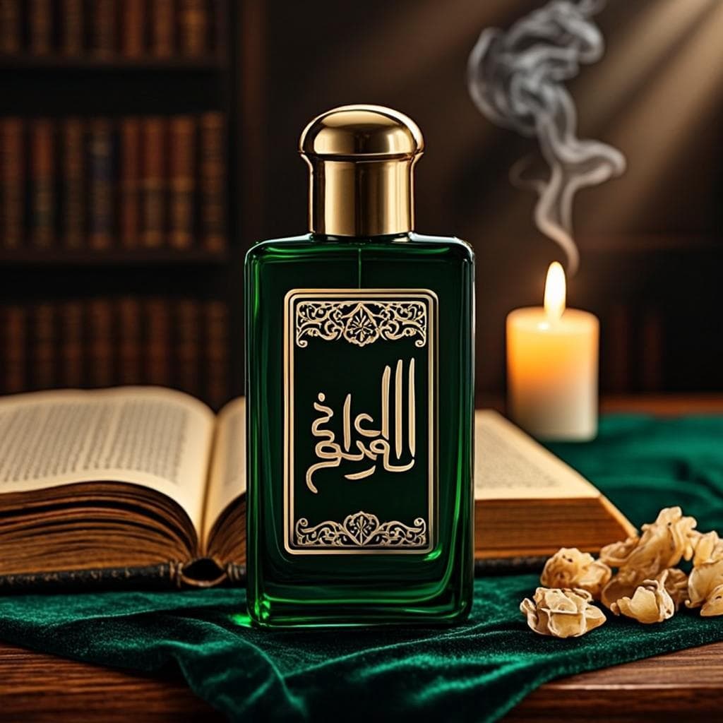 Sahifeh-ye Imam — parfum Maoun en flacon cristal émeraude